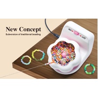 Light Pink DIY Electric Bead Spinner - Jewelry Making Tool with USB Charging thumbnail