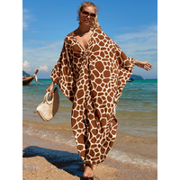 Style 1 Loose Fit Caftan Dress - Resort Style Beach Coverup for Women thumbnail