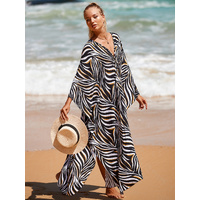Style 3 Loose Fit Caftan Dress - Resort Style Beach Coverup for Women thumbnail