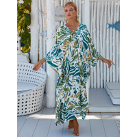 Style 10 Loose Fit Caftan Dress - Resort Style Beach Coverup for Women thumbnail