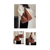 Brown Women's Vintage Bucket Bag - Fashionable Shoulder Bag thumbnail