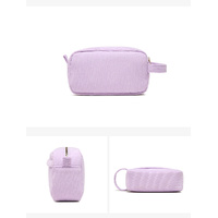 Purple 2-pcs Corduroy Pencil Case - Large Capacity Storage Bag thumbnail