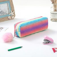 Rainbow Glitter Pencil Cases - Set of 4 Sparkly Stationery Pouches thumbnail