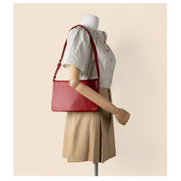 Red Minimalist Flap Shoulder Bag-Elegant Women's Double-Layer Crossbody thumbnail
