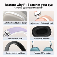 Beige Wireless Bluetooth Headphones - Over-Ear, Deep Bass, Foldable, Long Battery Life thumbnail