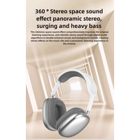 Pink Immersive 3D Audio Headphones - Wireless Over-Ear Comfort, Type-C Charging thumbnail
