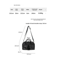 Black Casual Nylon Tote Bag - Lightweight Korean-Style Crossbody Bag, Large Capacity thumbnail