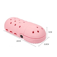 2 Pcs Purple Portable Makeup Brush Holder - Silicone Cosmetic Organizer with 21 Slots, Washable, 20x8x5cm, 170g(makeup brush not included) thumbnail