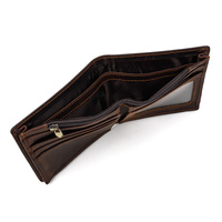 Dark Brown Vrtical Stroke Men's Vintage Wallet Multi-Card Slots Large Capacity Coin Purse Casual Clutch Bag for Everyday Use thumbnail