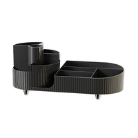 Large pen holder rotating storage tray, black thumbnail