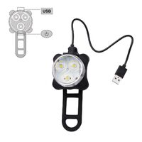 Waterproof Bicycle Bike Lights Front Rear Tail Light Lamp USB Rechargeable IPX4 thumbnail