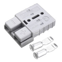 Pair Anderson Style Plug connector 50AMP Caravan Trailer Solar 6AWG GREY AU thumbnail