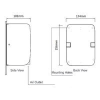 Compact Hand Dryer 700W - ABS Matte Black thumbnail