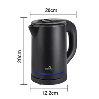 0.8L Electric Kettle Matt Black With Light Design thumbnail