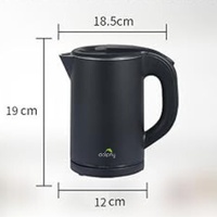 0.8L Stainless Steel Electric Kettle Black thumbnail