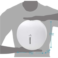 PLAZA Jumbo Toilet Roll Dispenser - White thumbnail