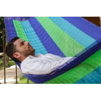 Mayan Legacy Queen Size Super Nylon Mexican Hammock in Oceanica Colour thumbnail