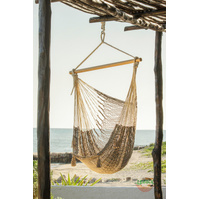 Mayan Legacy Extra Large Outdoor Cotton Mexican Hammock Chair in Dream Sands Colour thumbnail