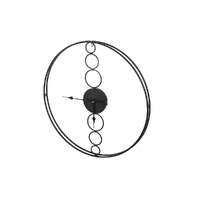 Artiss 75cm Wall Clock Large No Numeral Round Black thumbnail