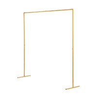 2M Backdrop Stand Wedding Background Decoration Party Flower Balloon Display Golden thumbnail