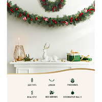 Jingle Jollys 2.7m Christmas Garland with Decorations Xmas Wedding Party thumbnail