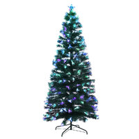 Jingle Jollys Christmas Tree 2.1M 7FT LED Xmas Multi Colour Lights Optic Fibre thumbnail