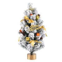 Jingle Jollys Tabletop Christmas Tree 60CM Snowy Xmas Tree Tree Topper Ornaments thumbnail