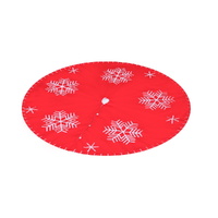Jingle Jollys Christmas Tree Skirt 90cm Snowflake Ornaments Party Decorations thumbnail