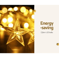 Jingle Jollys Solar Christmas Lights 80 LED 3M Icicle Light Star Decorations thumbnail