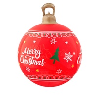 Jingle Jollys Christmas Inflatable Ball 60cm Led Illuminated Xmas Decoration Red thumbnail