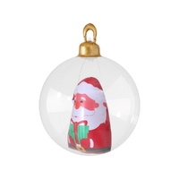 Jingle Jollys Christmas Inflatable Ball 60cm Santa Decoration Giant Bauble Clear thumbnail