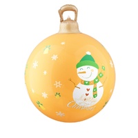 Jingle Jollys Christmas Inflatable Ball 60cm Led Illuminated Snowman Xmas Decor thumbnail