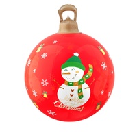 Jingle Jollys Christmas Inflatable Ball 60cm Illuminated Led Snowman Xmas Decor thumbnail