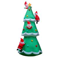 Jingle Jollys Christmas Inflatable Santa Tree 5M Illuminated Decorations thumbnail
