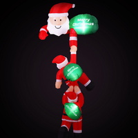Jingle Jollys Christmas Inflatable Climbing Santa 2.5M Height LED Decorations Illuminated thumbnail