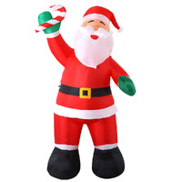 Jingle Jollys Christmas Inflatable Santa 3M Illuminated Decorations thumbnail