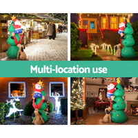 Jingle Jollys Christmas Inflatable Santa Tree 1.8M Illuminated Decorations thumbnail