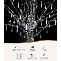 12M Christmas Lights Icicle Light 960 LED Falling Metor Jingle Jollys thumbnail