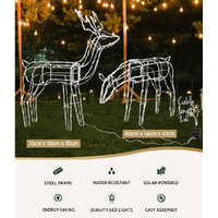 2 PCS Christmas Lights Reindeers 200 LED Decorations Jingle Jollys thumbnail