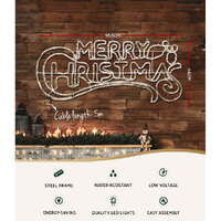0.96M Christmas Lights Merry Christmas 288 LED Decorations Jingle Jollys thumbnail