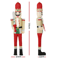 Jingle Jollys Christmas Lights 170cm Nutcracker 180 LED Fairy Light Decorations thumbnail