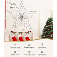 1.3M Christmas Lights 130 LED Snow Motif Light Decorations Jingle Jollys thumbnail