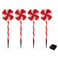 4 PCS Christmas Lights Path Ground Light Garden Decoration 112 LED Jingle Jollys thumbnail