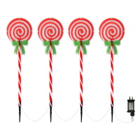 4 PCS Christmas Lights Path Ground Light Garden Decorations 68 LED Jingle Jollys thumbnail