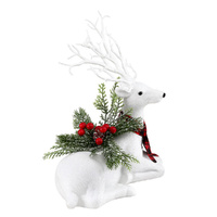 Jingle Jollys Christmas Reindeer 32cm Glitter Deer Ornaments Party Decorations thumbnail
