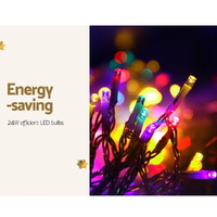 100M Christmas Lights String Fairy Light 500 LED Colourful Jingle Jollys thumbnail