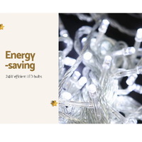 100M Christmas Lights String Fairy Light 500 LED Cool White Jingle Jollys thumbnail