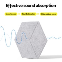 Alpha Acoustic Foam 12pcs 35x30x0.9cm Soundproof Absorption Panel Adhesive Grey thumbnail