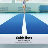4m x 1m Inflatable Air Track Mat 20cm Thick Gymnastic Tumbling Blue And White thumbnail