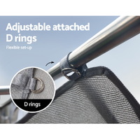 Caravan Privacy Screen Roll Out Awning 3.7X1.95M End Wall Side Sun Shade Grey thumbnail